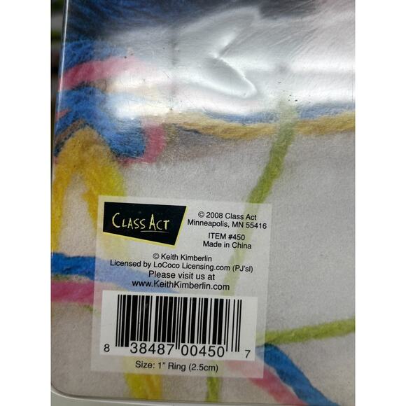 Keith Kimberlin 1" 3-Ring Binder & Spiral Notebook Kitten Playing Yarn Puppies - Picture 7 of 12